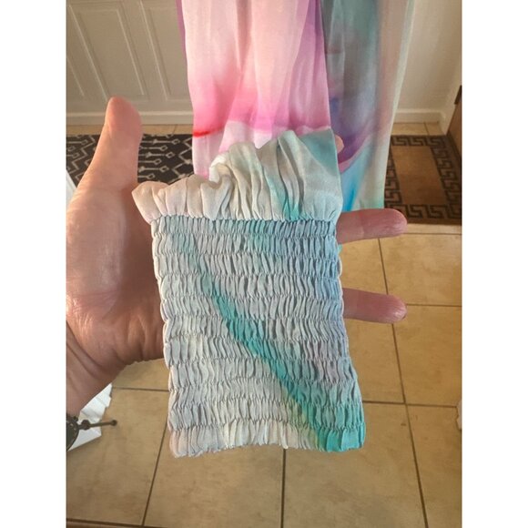 APNY Sustainable Fabric Boho 70s Hippie Rainbow Modern Blouse S Artsy Top New - Picture 11 of 12